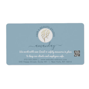 Étiquette Coiffeur Beauté Studi Lashes Gold Logo QR CODES