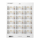 Étiquette Coiffure & maquillage Salon de beauté Moderne Or & (Feuille entière)