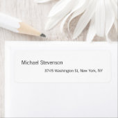 Étiquette Coin arrondi noir blanc personnalisé (En situation)