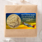 ÉTIQUETTE COIN D'AÉRONEF TUSKEGEE (En situation)