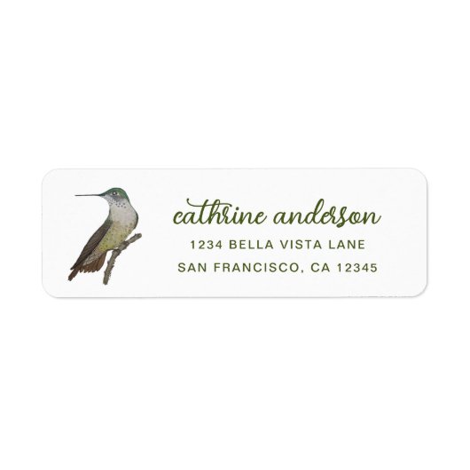 Étiquette Colibri (Devant)