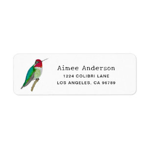 Étiquette Colibri d'Anna