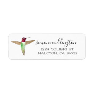 Étiquette Colibri d'Anna
