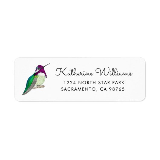 Étiquette Colibri de Costa (Devant)