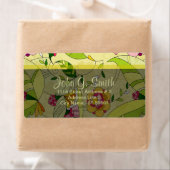 Étiquette Collage floral Abstrait rétro (En situation)