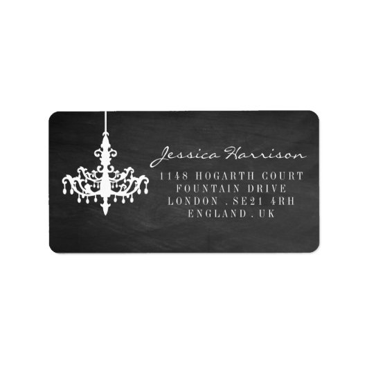 Étiquette Collection de Mariage Chandelier élégant (Devant)