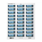 Étiquette Collection de mariage Élégance Bioluminescente (Feuille entière)
