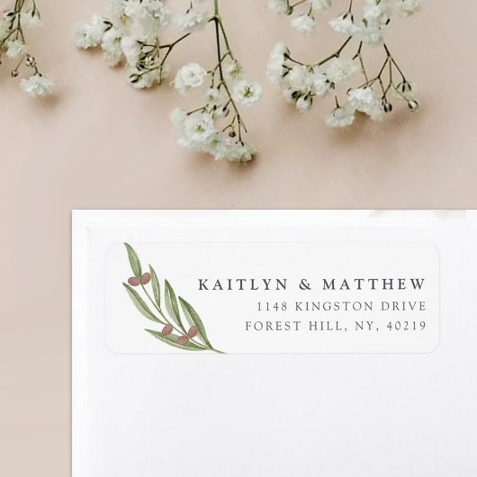 Étiquette Collection de Mariages de Branches d'Olivier