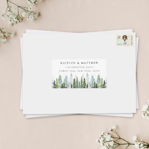 Étiquette Collection de Mariages de la forêt de pins d'aquar