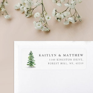Étiquette Collection de Mariages de la forêt de pins d'aquar