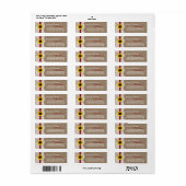 Étiquette Collection de Mariages de tournesol rustique - Rou (Feuille entière)