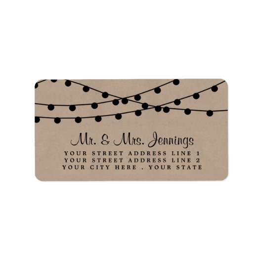 Étiquette Collection de Mariages Rustic Kraft (Devant)