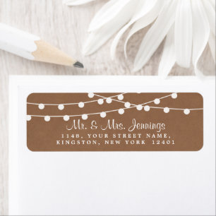 Étiquette Collection de Mariages Rustic Kraft