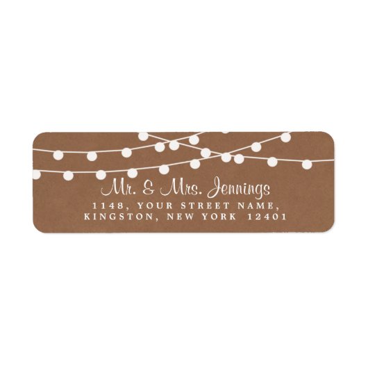 Étiquette Collection de Mariages Rustic Kraft (Devant)