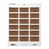 Étiquette Collection de Mariages Rustic Kraft (Feuille entière)