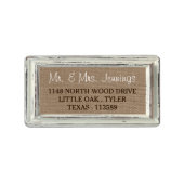 Étiquette Collection de Mariages Rustic White Frame & Burlap (Devant)