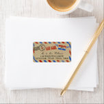 Étiquette Collection de Mariages Vintages Airmail<br><div class="desc">La Collection Vintage de Mariages Airmail - Étiquettes.</div>