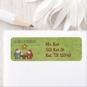 Étiquette Collection de Noël O Holly Night Adresse de retour (En situation)