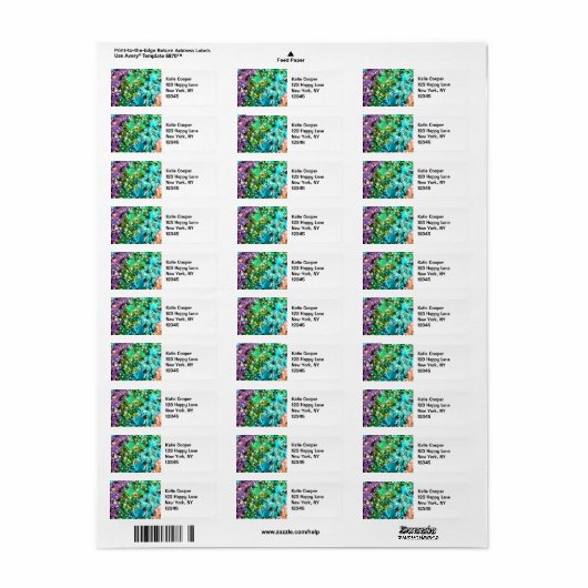 Étiquette Collection de perles colorées (Feuille entière)