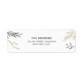 Étiquette Collection familiale moderne Photo Typographie de (Devant)