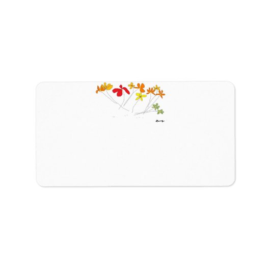 Étiquette Collection "FLEURS" (Devant)