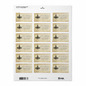 Étiquette Collection Mariage de lustres Vintages (Feuille entière)