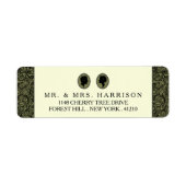 Étiquette Collection Mariage Silhouette Art Déco (Devant)