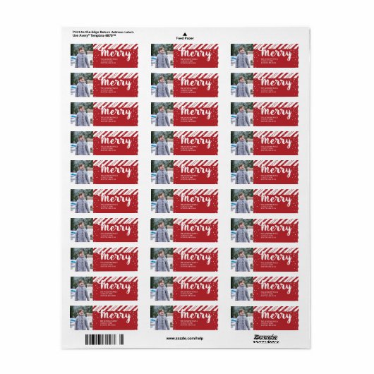 Étiquette Collection Merry Snowfall (Feuille entière)