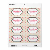 Étiquette Collection Recette Coeurs (Feuille entière)