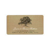 Étiquette Collection Vintage de Mariages d'Old Oak Tree (Devant)