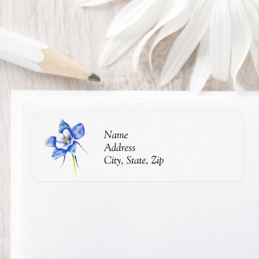 Étiquette Colonne bleue (En situation)