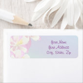 Étiquette Colonne rose et blanc (En situation)