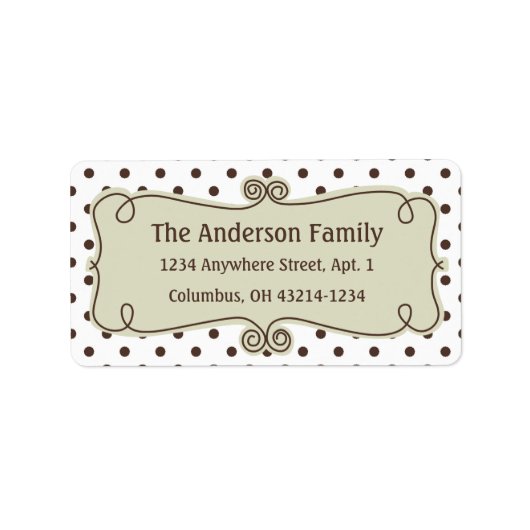 Étiquette Colonnes de Noël 9 Point Polka P6 Adresse de retou (Devant)