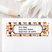 Étiquette Coloré Amusant Joli Village Jungle Safari Zoo Anim (En situation)