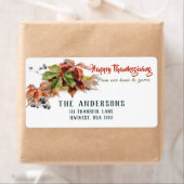 Étiquette Coloré Festif Automne Foliage Thanksgiving (En situation)