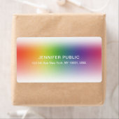 Étiquette Coloré moderne élégant Modèle Adresse d'expédition (En situation)