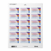 Étiquette Coloré Purple Zig Zag Motif Mod Waves Adresse (Feuille entière)