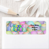 Étiquette Colored Easter Eggs - Happy Easter (En situation)