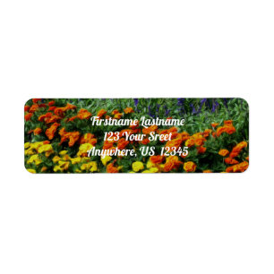 Étiquette Colorful Flower Garden Huile Photo Peinture Adress