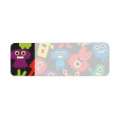 Étiquette Colorful Fun Monsters Créatures Motif (Devant)