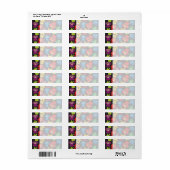 Étiquette Colorful Fun Monsters Créatures Motif (Feuille entière)