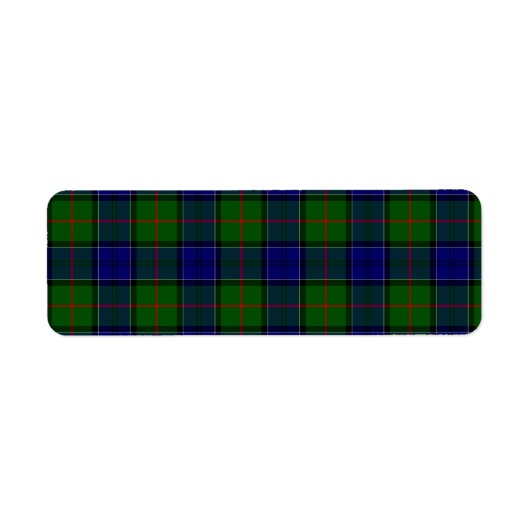 Étiquette Colquhoun tartan bleu vert plaid (Devant)