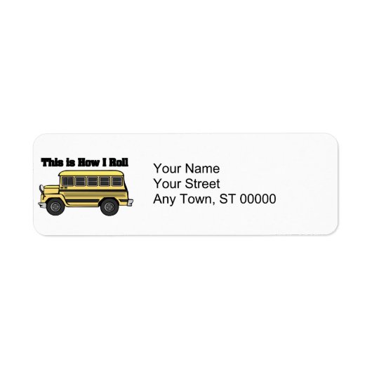 Étiquette Comment je roule (autobus scolaire) (Devant)