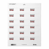 Étiquette Comment je roule (camion de pompiers) (Feuille entière)