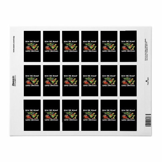Étiquette Comment Trump a sauvé Noël (Feuille entière)