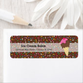 Étiquette Commerce de crème glacée (En situation)