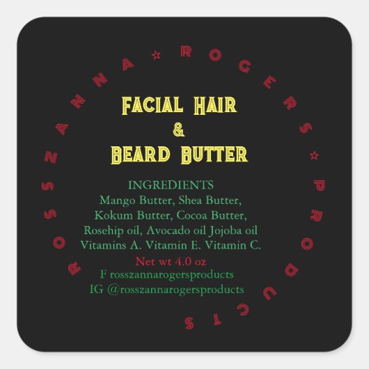 Étiquette commerciale  (Devant)