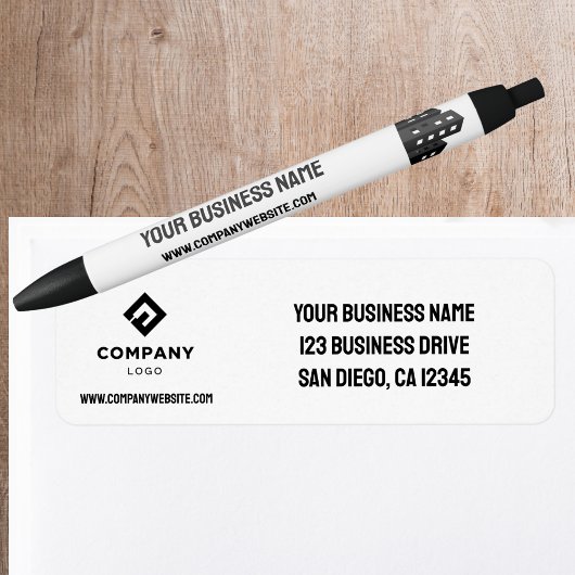 Étiquette Company Business Logo Professional Return Address 