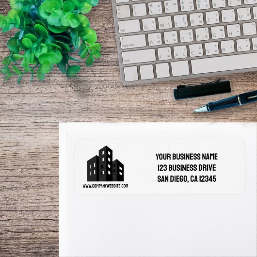 Étiquette Company Business Logo Professional Return Address 