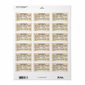 Étiquette Composants baking bakery check-list packaging (Feuille entière)